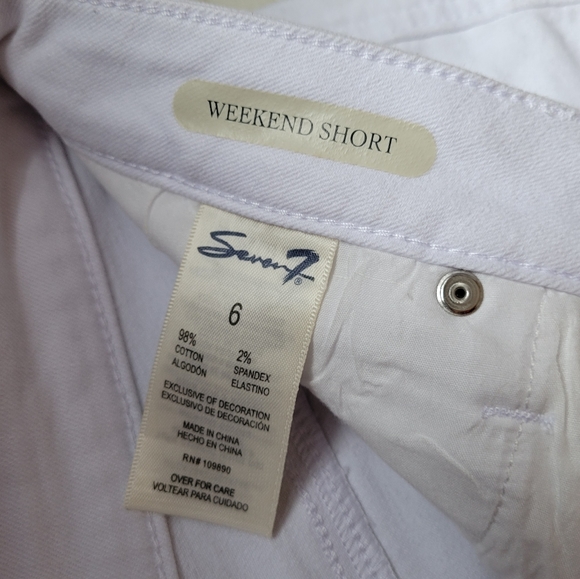 Seven7 white denim weekend short size 6 - Picture 4 of 4